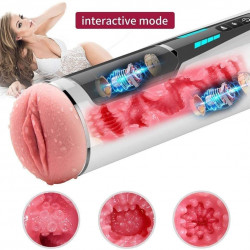 handsfree blow jobsex interactive toy vibrating masturbator