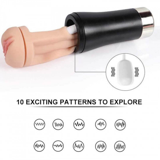 hands free masturbator sound vibrating male sextoy