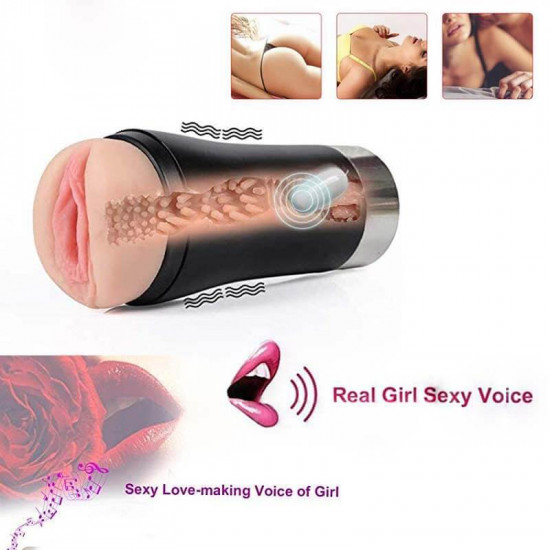 hands free masturbator sound vibrating male sextoy