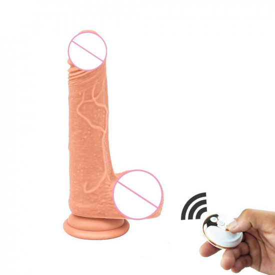 hans - realistic vibrating thrusting dildo remote control 5.5 inch