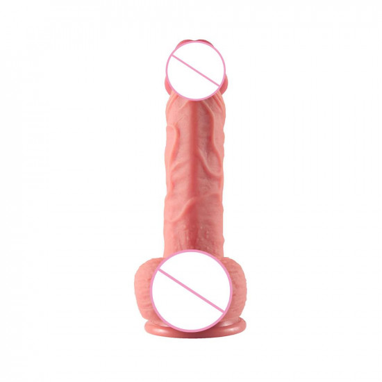 hansen - silicone cyberskin dildo suction cup 6 inch