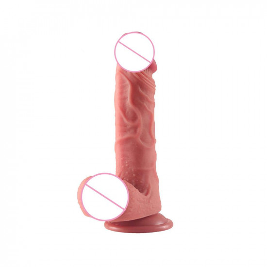 hansen - silicone cyberskin dildo suction cup 6 inch