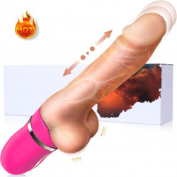 heated dildo thrusting g spot sex toy women