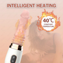 heated thrust dildo automatic sex with suction cup base