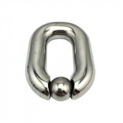 heavy stainless steel ball scrotum stretcher for men