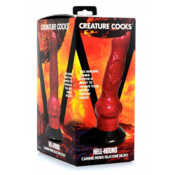 7.50 inch hellhound | dog dildo - canine dildo - knot dildo