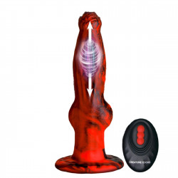 8.7 inch hell wolf | thrusting & vibrating dog knot dildo