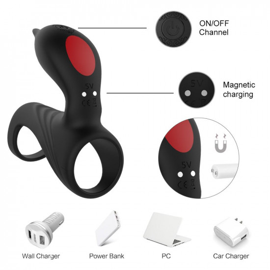 adutoys - remote controlled vibrating penis ring for couples