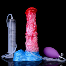 horse penis inflatable ejaculation dildo