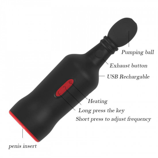 hotboy multiple frequencies vibrating sucking heating masturbator