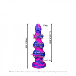 huge colorful dog wolf monster dildo