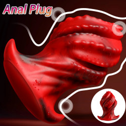 huge silicone monster dildo butt plug - big girth fantasy dildos g-spot anal sex toys