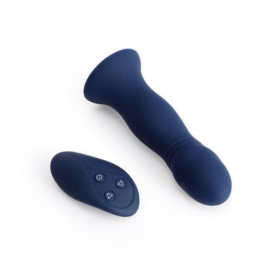 iarla-remote control vibrating anal plug -blue