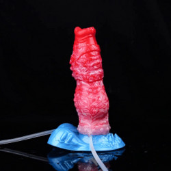 inflatable monster dildo butt plug - realistic squirting penis milking anal sex toys for women men