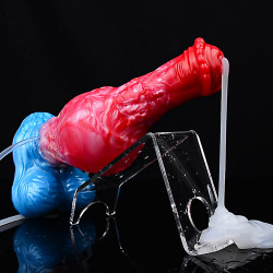 inflatable monsterdildo ejaculating dildo butt plug - sillicone knotted prostate massage anal sex toys for women