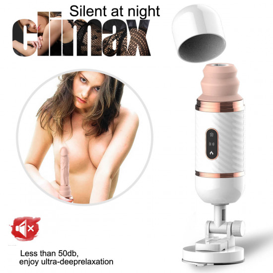 intelligent heating dildo automatic penis vibration retractable pumping gun