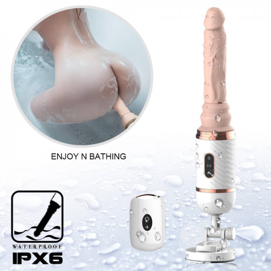 intelligent heating dildo automatic penis vibration retractable pumping gun