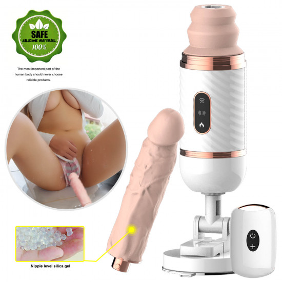 intelligent heating dildo automatic penis vibration retractable pumping gun