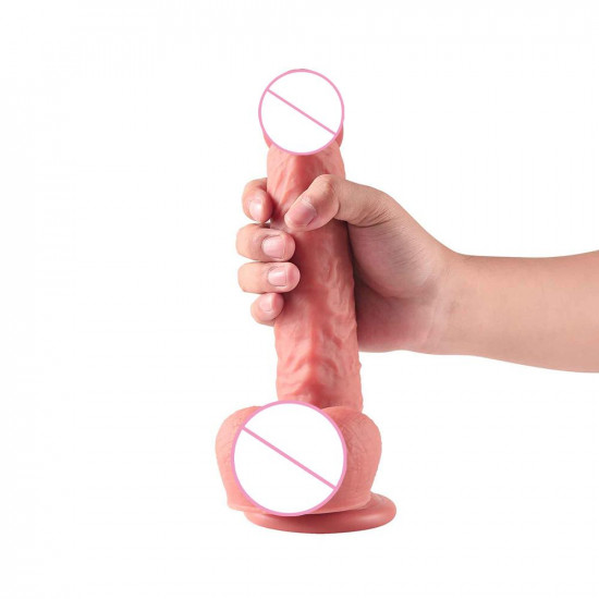 james - silicone stick on wall dildo 8 inch