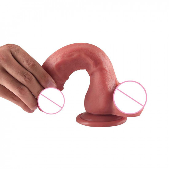 japos - realistic silicone suction dildo 6 inch