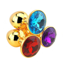 golden bedazzled jeweled plug