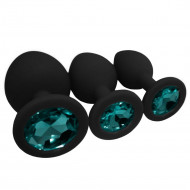 silicone jeweled plug starter set (3 piece)