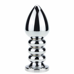 ribbed steel jeweled plug