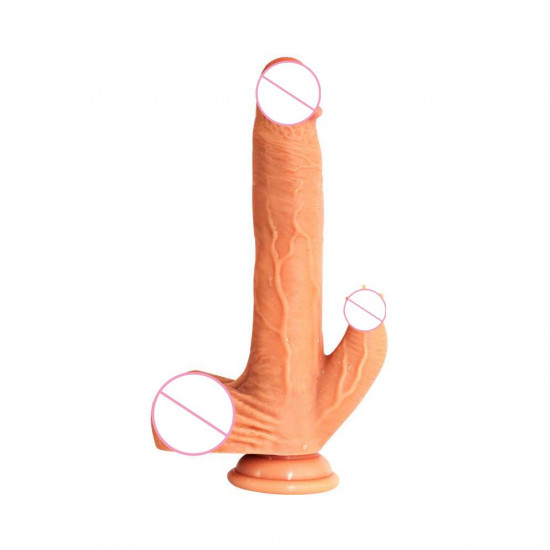 justin - silicone thrusting dildo licker 6.5 inch