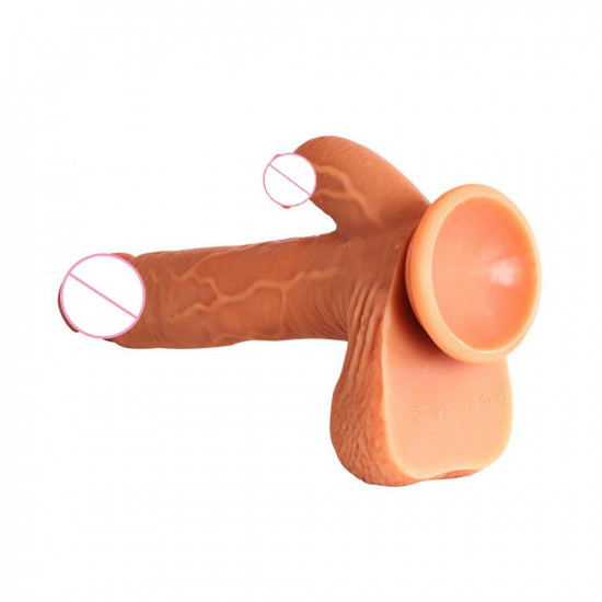 justin - silicone thrusting dildo licker 6.5 inch