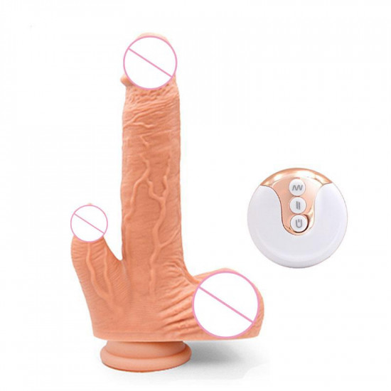 justin - silicone thrusting dildo licker 6.5 inch