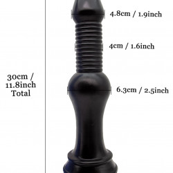 large threads anal dildos - 11.8-inch huge black dildos sex toys for women men