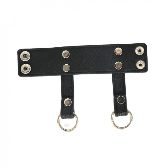 leather ball stretcher bdsm bondage sex toy for men penis chain leash