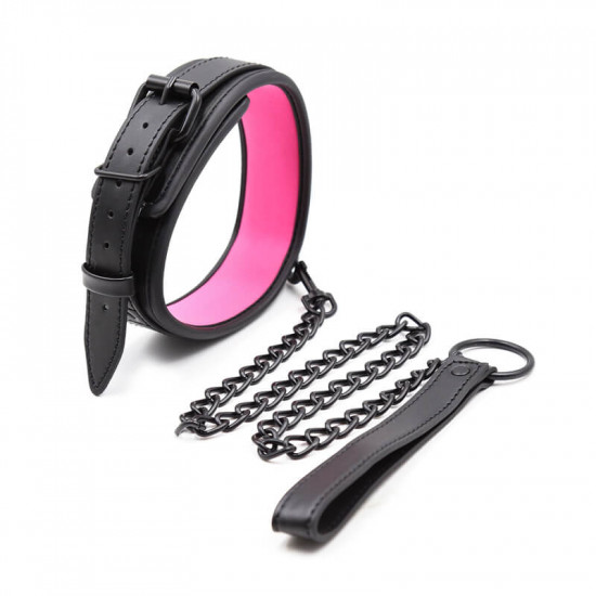 leather iron chain bdsm slave collar for adults sex
