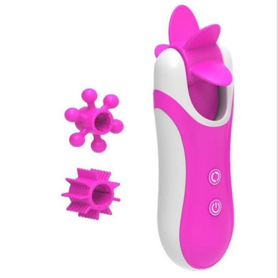 lesparty tongue licking vagina rotation vibrator