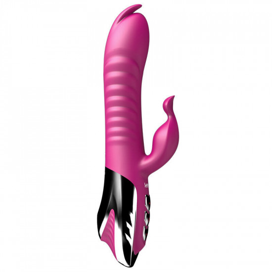 leten 4in1 automatic thrusting heating tongue licking soft impact vibrator