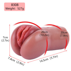 life size pussy pocket sex doll masturbation cup - realistic labia penis male masturbator adult toy
