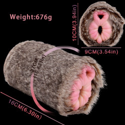 lifelike lion pussy male masturbator - realistic furry vagina penis masturbatiion sex toy