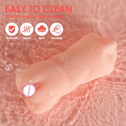 lifelike pocket pussy masturbation cup - mouth vagina anus peins massage sex toy for men