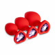 light purple gem red silicone butt plug set light purple gem red silicone butt plug set