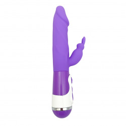 lily rabbit vibrator with 360 rotating dildo 4 inch