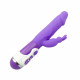 lily rabbit vibrator with 360 rotating dildo 4 inch