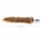 long fox tail butt plug - brown fur