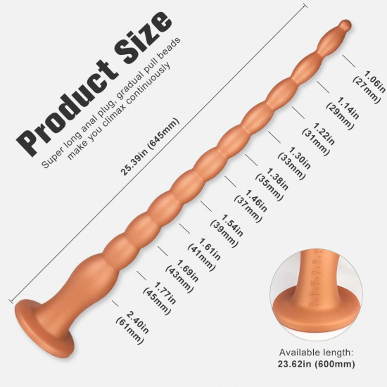 loren- silicone 25 inch huge anal bead