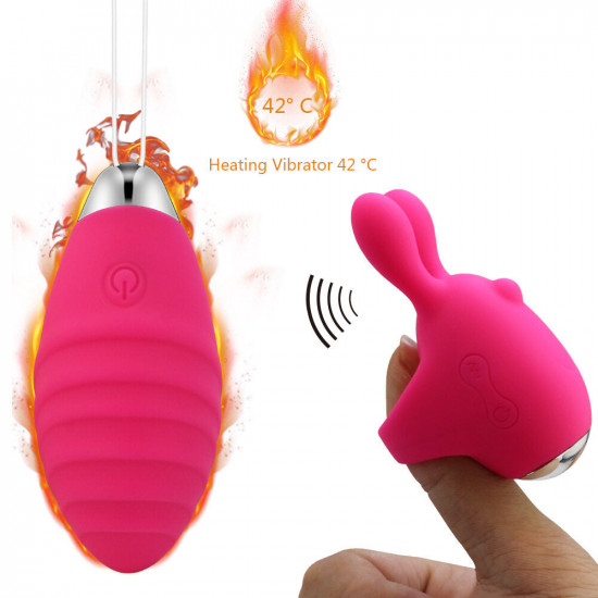 love moment rabbit smart heating remote control soft silicone vibrator