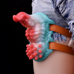 luminous dragon dildo sex grinder - remote control vibrating bullet knots anal vaginal masturbator