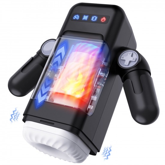 game cup -thrusting vibrating masturbator with heating system