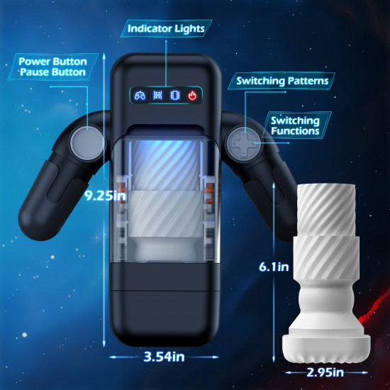 game cup -thrusting vibrating masturbator with heating system