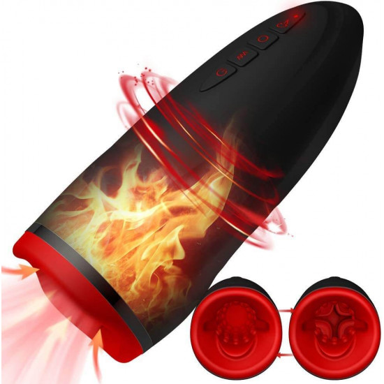 male sex toy 7 vibration sucking modes heating mouth vagina