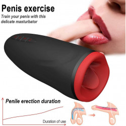 male sex toy 7 vibration sucking modes heating mouth vagina