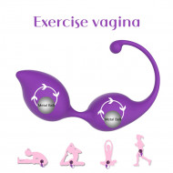 medical silicone kegel ball - vibrating panties with metal ball vaginal tighten exercise